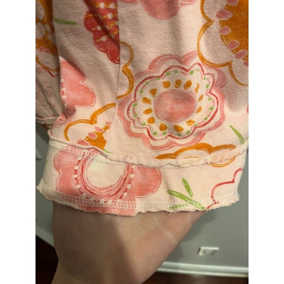 Fresh Produce Womens Pink Tiered Skirt Sz S Floral Cottage Core Casual Pull-On - Picture 5 of 8